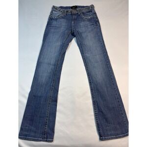 Venus The Goddess Fit Studded Rhinestone Bootcut Jeans Blue Womens Size 4